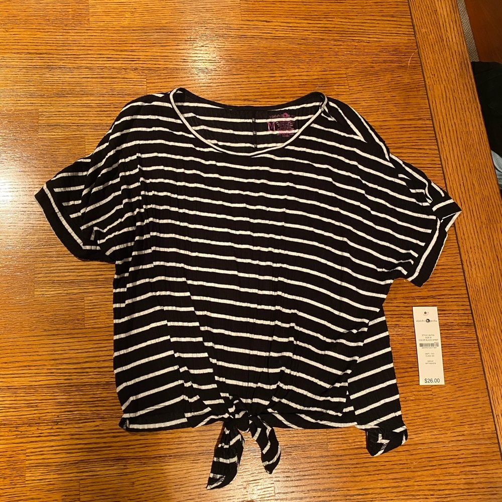 Wishful Park front tie striped top